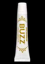 Load image into Gallery viewer, A tube of BUZZ Liquid Vibrator with a white background and gold lettering.